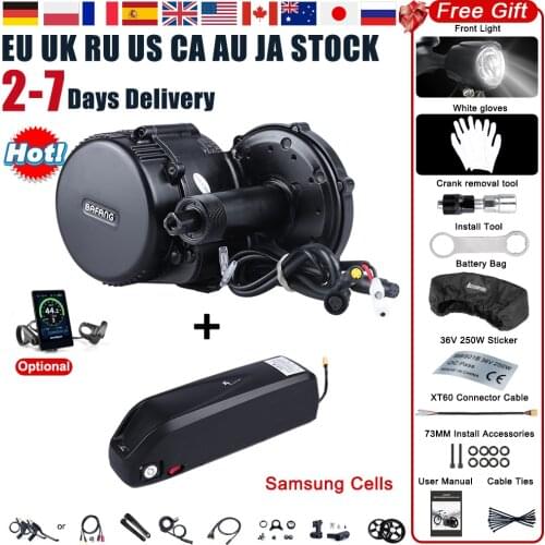 Mid Drive Motor 48V 350W Bafang BBS01 BBS01B Electric Bike Conversion Kit W/ 12Ah/ 17.5Ah E-bike Battery built in Samsung Cells