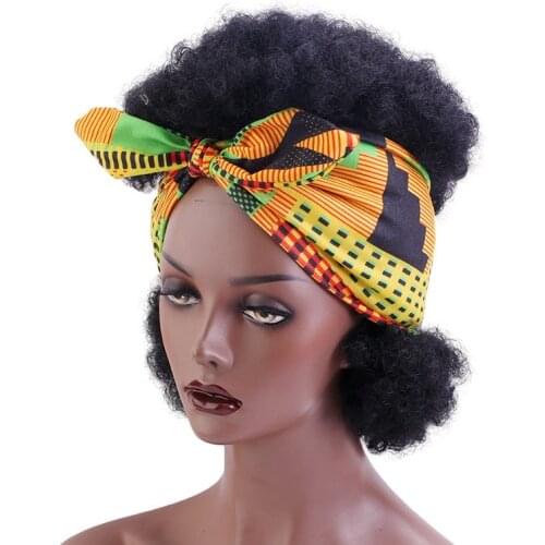 African Pattern Print Headband for Women Twist Style Lady Sports Headwear Scarf Head Wraps Elastic Hair Accessories Headscarf