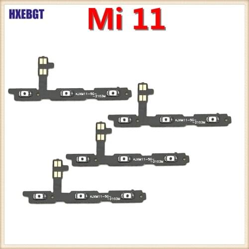 Quality AAA For Xiaomi Mi 11 Mi11 Power On Off Flex Cable Side Key Button Switch Volume Control Flex Smartphone Repair Parts