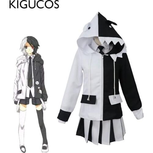 KIGUCOS Danganronpa Cosplay Costumes Monokuma Jacket Shirt Sets Outfit