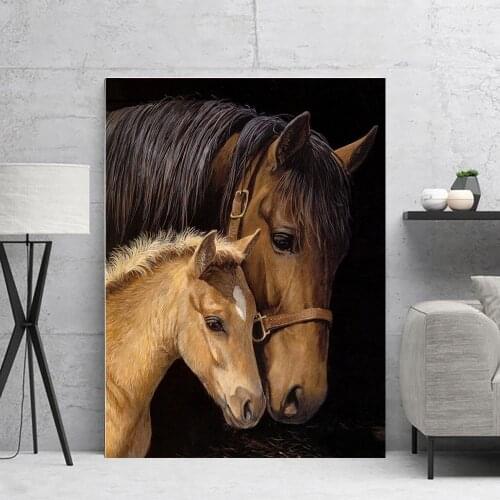 Square/Round Diamond 5D DIY Diamond Painting "Animal Horse" 3D Diamond Embroidery Cross Stitch Home Decoration Childrens Gift