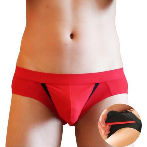 Men underwear sexy briefs gay penis pouch underpant g string jockstrap Nylon mesh low waist men shorts