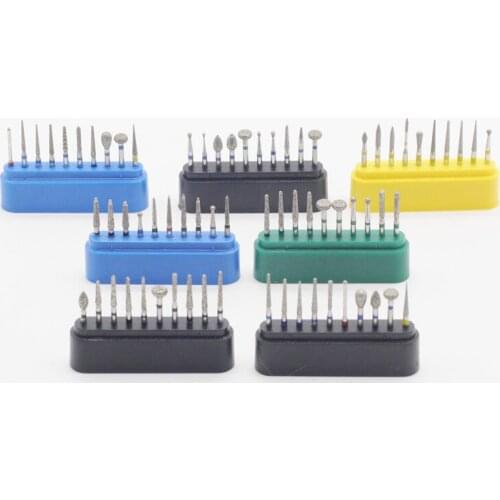 1.6mm FG Diamond Bur Drill Set Fit High Speed Handpieces Polishing For Dental