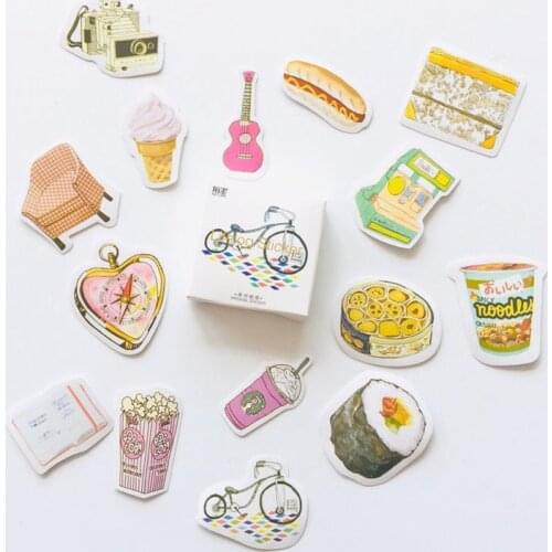 45 Sheets Delicious Food & Happy Life Adhesive DIY Sticker Stick Label Notebook Album Diary Decor