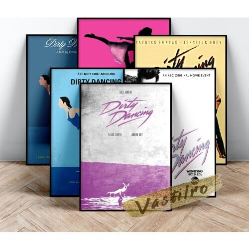 Dirty Dancing Movie Poster, Movie Star Prints, Classics America Love Film Wall Picture, Abstract Double People Dance Wall Art