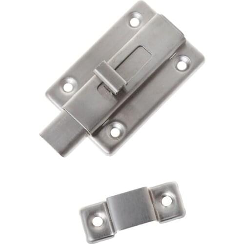 Stainless Steel Spring Latch Slide Door Lock Security Gate Barrel Bolt Padlock QX2E