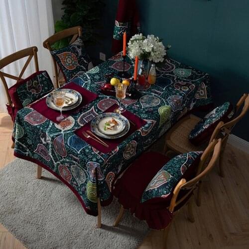 Luxury Galonol Table Cover Retro Table Cover Cotton Linen Tablecloth For Table Rectangular Tablecloths On The Table Easter Decor