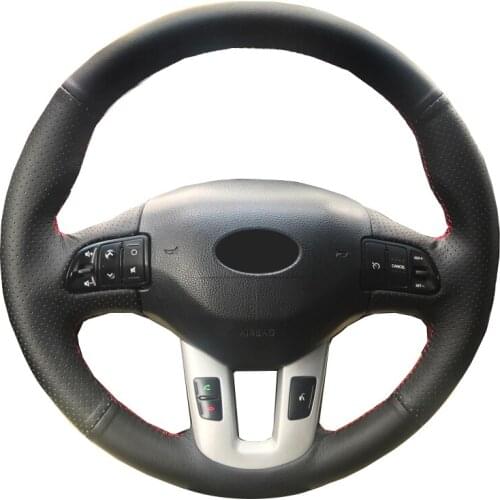 Hand Sewing Car Steering Wheel Cover Wrap Leather Suede For Kia Sportage 3 2011-2014 Ceed Cee'd 2010-2012 Auto Car Styling