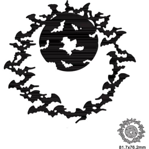 Happy Halloween Bat Moon Metal Cutting Dies Stencils for DIY Scrapbooking photo album Season Embossing DIY Paper Cards 2021 new