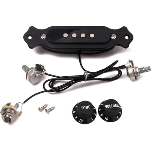 Soundhole Prewired Active Pickup 4 String For Cigar Box Guitar Parts Accessories