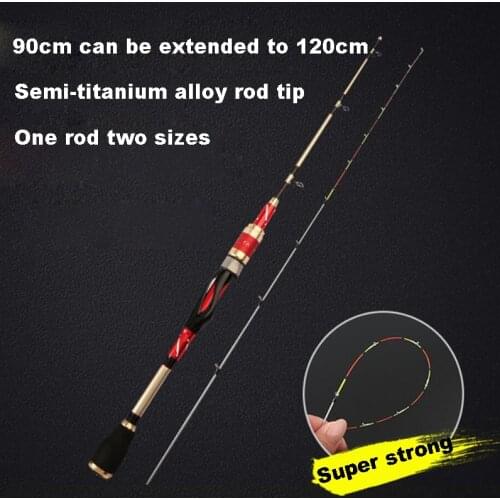 New Carbon Fiber Rod Ultralight Portable Travel Spinning Casting Lure Fishing Rod Soft EVA Grip Rod 90/120cm Fishing Rod