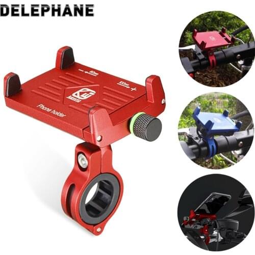 360° Rotatable Aluminum Alloy Bike Bicycle Phone Holder Racks Motorcycle Handlebar Mounts Non-Slip Stable Smartphone Holder