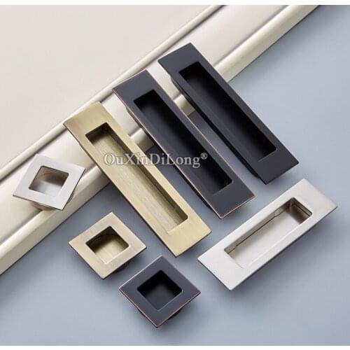 High Quality 10PCS Hidden Recessed Furniture Handles Sliding Door Handles Cupboard Wardrobe Dresser Cabinet Pulls Handles&Knobs