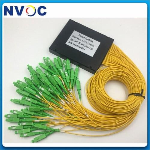 High performance ABS SC APC 1*64 1X32 1M 2.0MM PLC Optic Splitter 1x64 1*32 ABS Box UPC PLC Splitter Module PLC Fiber Coupler