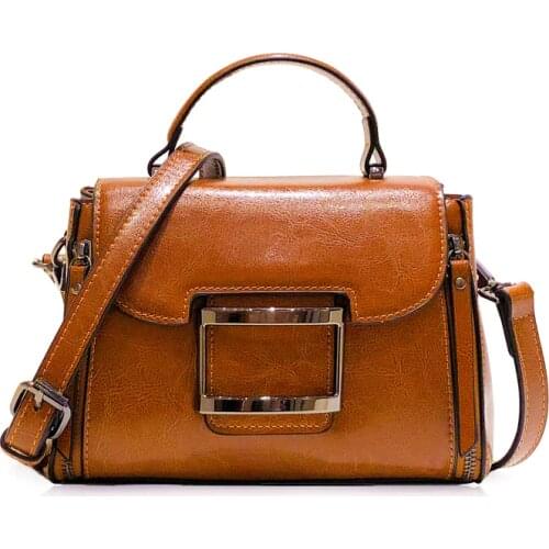 Famous Bags Brand Woman New Fashion Split Leather Tote Small Shoulder Bags Female Handbag Black/Gray/White Crossbody Bag