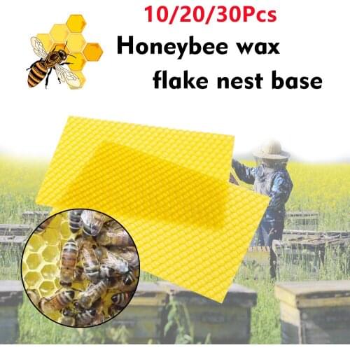 10/20/30Pcs Honeycomb Beeswax Foundation Beehive Wax Frames Base Sheets Bee Comb Honey Frame High Quality Beeswax sheet