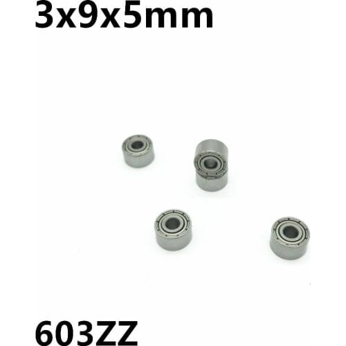 10Pcs 603ZZ 3x9x5 mm Deep groove ball bearing Miniature bearing High quality 603-2Z