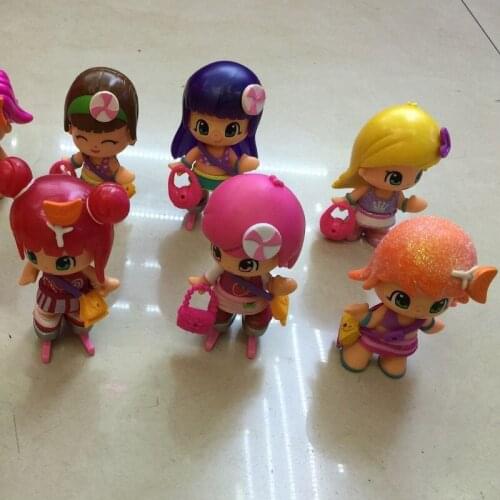 3pcs/lot Hard PVC Assemble Girl Dolls Educational Toy DIY Gilrs Toys Randomly Figure in Size 8cm-9cm For Children Girls Gift