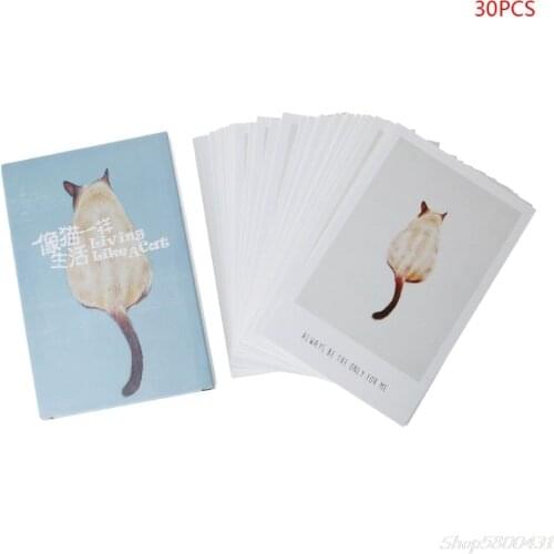 30 Sheets Cat Paintings Retro Vintage Postcard Christmas Gift Card Wish Poster Cards O21 20 Dropshipping