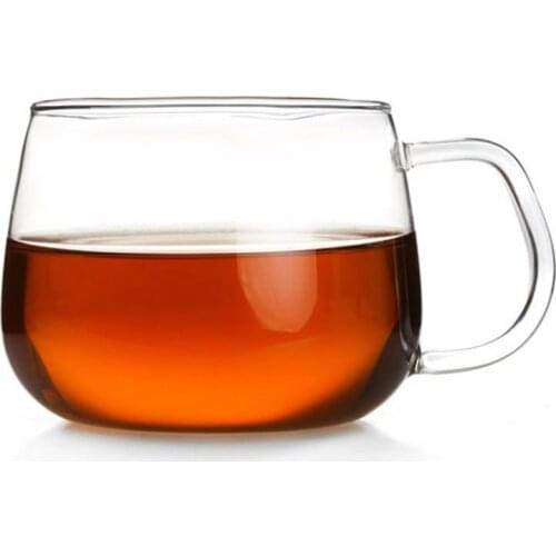 300ml Heat Resistance Clear Round Tea Glass Cup Exquisite Glass Mug Tea Mug Handmade Transparent Drinkware Set Coffee Milk Mugs