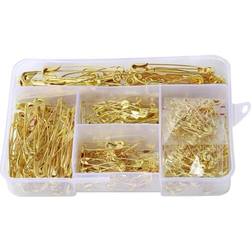 350PCS Silver Tone Metal Stainless Steel Brooch Badge Jewelry Safety Pins Findings Sewing Craft Accessories Safety Pins