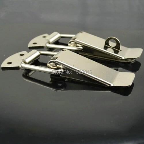 4Pcs/Lot duckbill buckle clasp boxes hasps Stainless Steel Toggle Latch Toolbox for Handbag Bags Box Case Silver Free Shipping