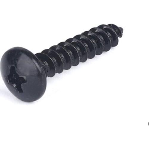50pcs/25/10pcs m3 m4 m5 m6*L steel with black Phillips Truss Head (Cross Recessed Mushroom Head) Self Tapping Screws