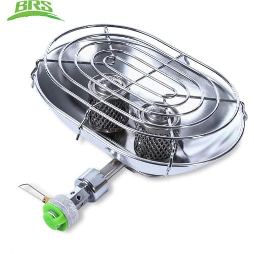 BRS-H22 Outdoor Gas Heater Tent Infrared Ray Double Burners Heating Stoves for Winter Ice Fishing Camping Hiking Equipments