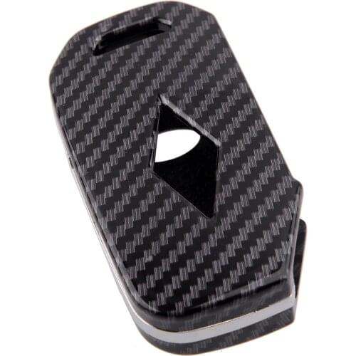 Car Key Fob Cover Shell Fit For Kia Forte Telluride Soul Niro Plug-in Hybrid K3 K5 Optima Seltos 2021 ABS Carbon Fiber Style