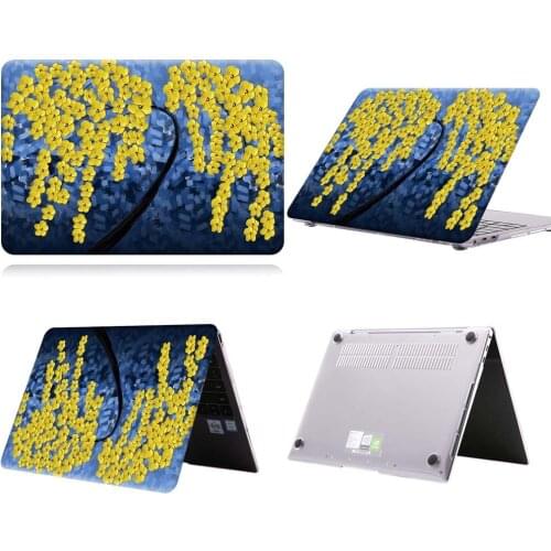 Yellow Flower Paint Anti-slip Laptop Case For MateBook 13/13 AMD Ryzen/14/D14/D15/X 2020/X Pro/Pro 16.1/Honor MagicBook 14/15