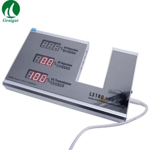 Digital Solar Film Transmission Meter LS180 Light Transmittance Meter IR Rejection meter Self-calibration