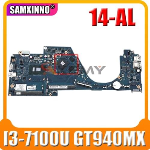 DAG31AMB6D0 original mainboard for HP Pavilion 14-AL with I3-7100U GT940MX-2GB Laptop motherboard 903707-601