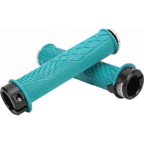 ENLEE 2pcs Bicycle Lock On Grips Non Slip Rubber Mountain Bike Shockproof Handlebar Grip Anti-slip Bicycle Handlebar Cover Grip