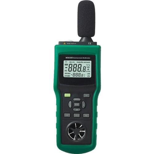 Hot Sale Digital Multifunction Environment Meter MS6300 Temperature Humidity Sound Level Air Flow Meter illuminometer Anemometer