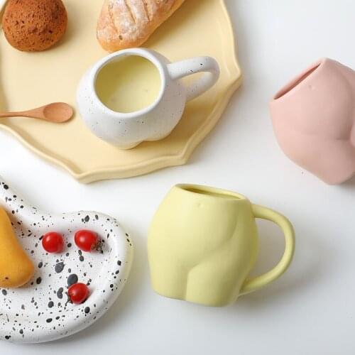 Nordic Ins Ceramics Woman Body Coffee Milk Mug Butt Sculpture Cup Living Room Dining Table Mugs Cup Home Decoration Accessories