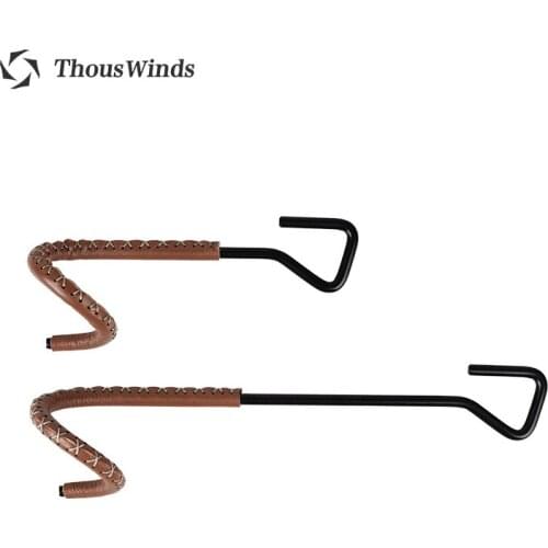 Thous Winds Brass Cowhide Hanger Hook Outdoor Tent Canopy Pole Camp Column Hook Lighting Lamps Lantern Hook Lamp Stand