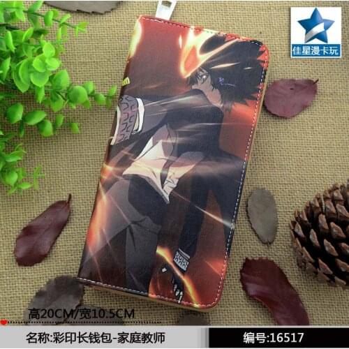 2016 Hot Selling Anime Hitman Reborn Colorful Long PU Wallet/Cell Phone Purse Printed with Sawada Tsunayoshi
