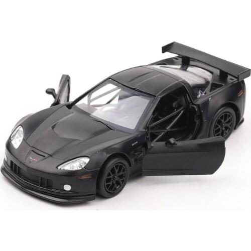 1:36 scale Alloy pull back car model, High simulation Corvette American Sports Car,Two open doors,sound light toy, Free Shipping