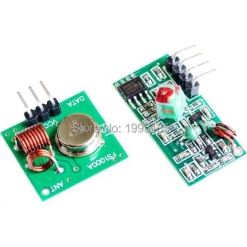 RF wireless receiver module & transmitter module board Ordinary super- regeneration 315/433MHZ DC5V (ASK /OOK) 1pair/Lot =2pcs