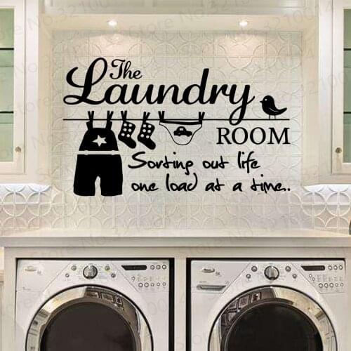 Personalized Wall Decal For Laundry Rooms Stickers Home Decoration Nordic Style Home Decoration Decoration Accessories PW239