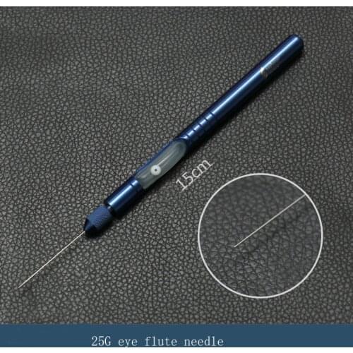 Ophthalmology Flute Needle Titanium Alloy Straight Flush Type With Silicone Tools 20G23G25 Microscopic Instruments