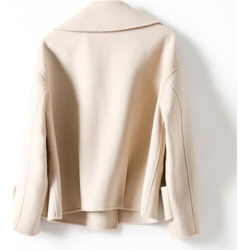 Autumn 200% Winter Wool Women Double-side Woolen Coat Female Korean Vintage Short Jacket X252900HCH29260 MY292