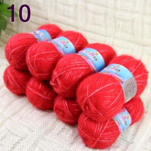 Sale 8SkeinX50gr Luxury Fluffy Soft NEW MOHAIR Shawls Hand Knit Crochet Yarn red 822-10-8