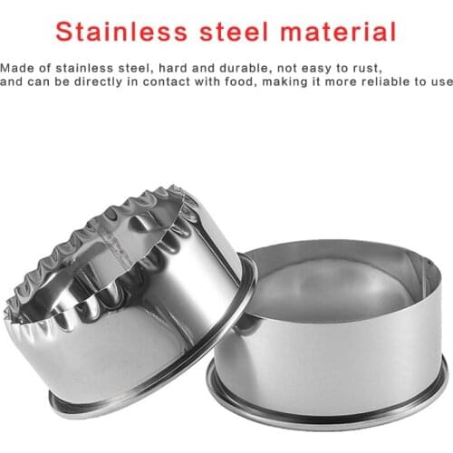 Dumpling Skin Cutters Food-Grade Stainless Steel Biscuit Cutter Cookie Cutters Cookie Cutters for Baking 2 Shapes Choose