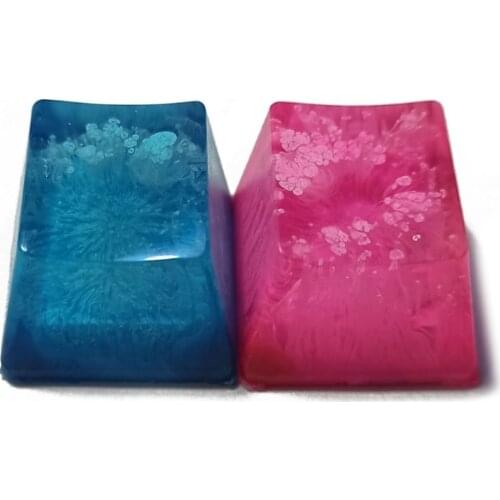 Handmade Customized OEM R4 Profile Resin Keycap Keyboard RGB Snowflake Keycap