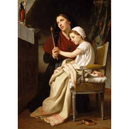 Handmade Oil painting reproduction An Offering of Thanks by William Bouguereau