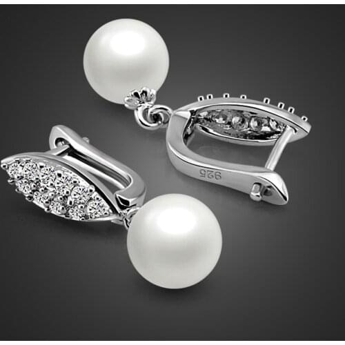 Star Same Paragraph Fashion 100% 925 sterling silver Earrings Pearl Tassel Earrings Wholesale Jewelry Long Vintage