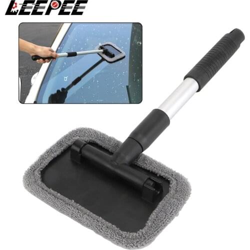 LEEPEE Window Cleaning Brush Telescopic Rod Car Windshield Clean Multi-functional Car Wiper Cleaner Glass Auto Accessories