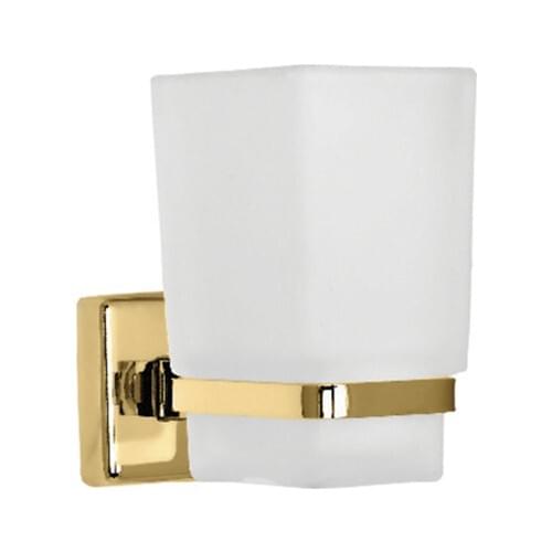 Steel Bathroom Columbine Tooth Brush Holder Gold Color Assembled