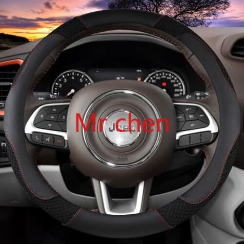 Universal steering wheel cover breathable ice silk accessories for Jeep 2014 up black